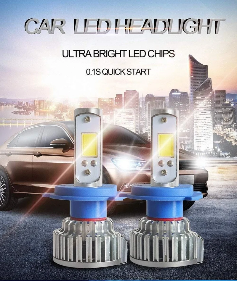 2 stücke H7 LED H4 H1 H3 H11 9005 9006 Auto scheinwerfer 50W 8000LM H4 Hallo Lo strahl Auto Vorne birne Autos Scheinwerfer Auto Licht