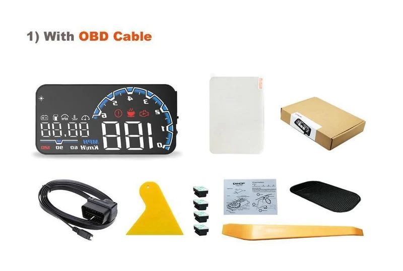Helle Auto HUD Head-up-Display OBD II EUOBD Computer Tacho Hud Film Auto Elektronik Überdrehzahl Spannungsalarm