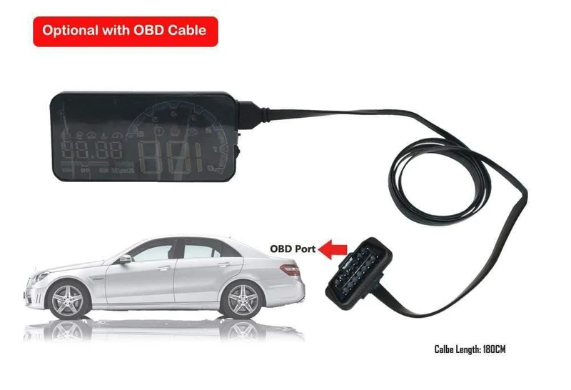 Helle Auto HUD Head-up-Display OBD II EUOBD Computer Tacho Hud Film Auto Elektronik Überdrehzahl Spannungsalarm