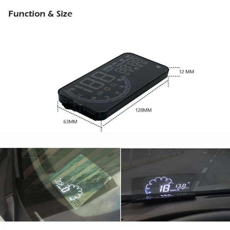 Helle Auto HUD Head-up-Display OBD II EUOBD Computer Tacho Hud Film Auto Elektronik Überdrehzahl Spannungsalarm