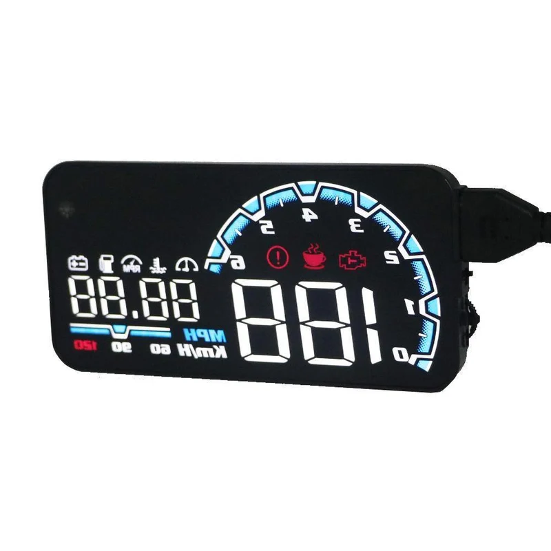 Helle Auto HUD Head-up-Display OBD II EUOBD Computer Tacho Hud Film Auto Elektronik Überdrehzahl Spannungsalarm