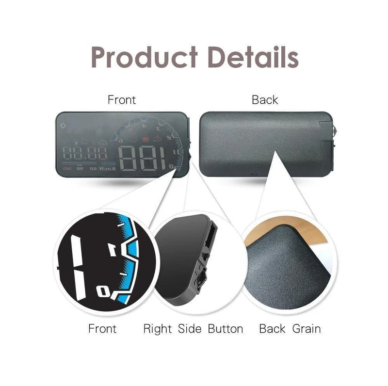 Helle Auto HUD Head-up-Display OBD II EUOBD Computer Tacho Hud Film Auto Elektronik Überdrehzahl Spannungsalarm