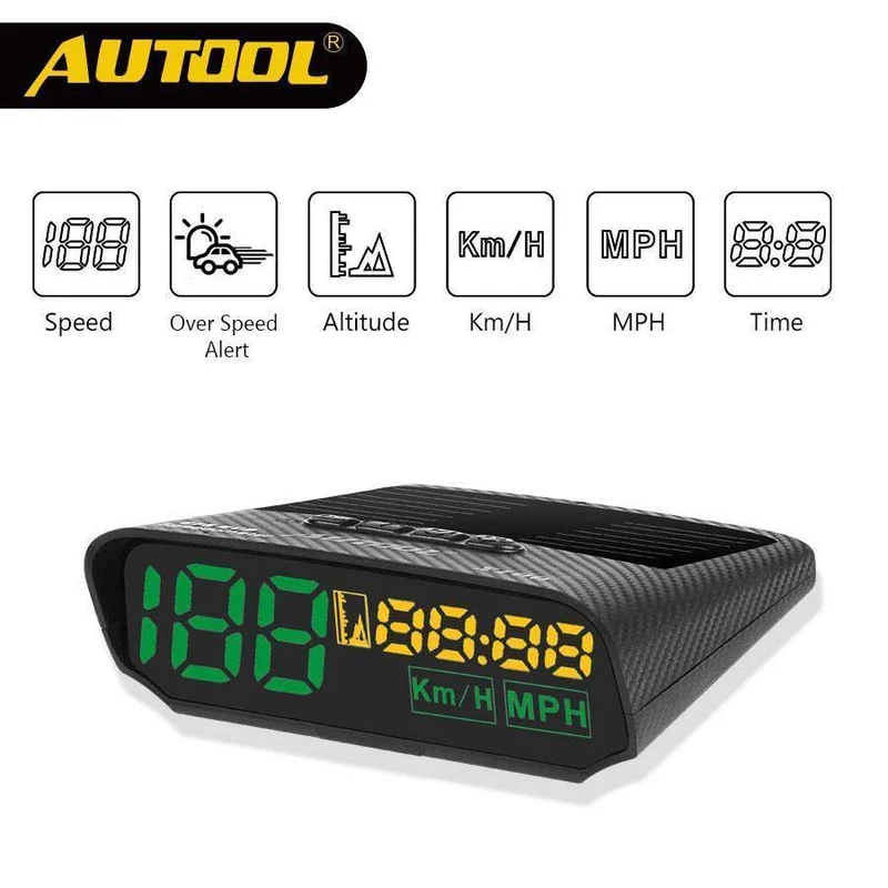 GPS Tacho Car Head Up Display Auto Elektronik Digitale Multifunktions-Geschwindigkeitshöhenmesser Automotive KM / H