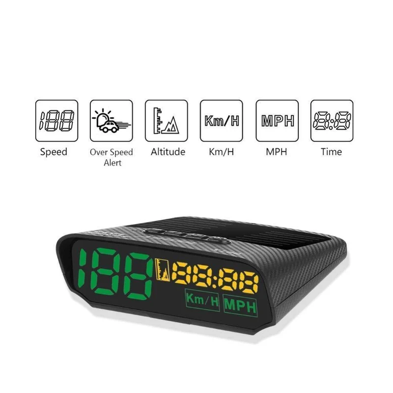 GPS Tacho Car Head Up Display Auto Elektronik Digitale Multifunktions-Geschwindigkeitshöhenmesser Automotive KM / H