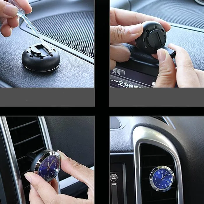 Auto Quarz Outlet Clock Aromatherapie elektronische Parfüm Gold Air Runde Casual Fashion Clock blau