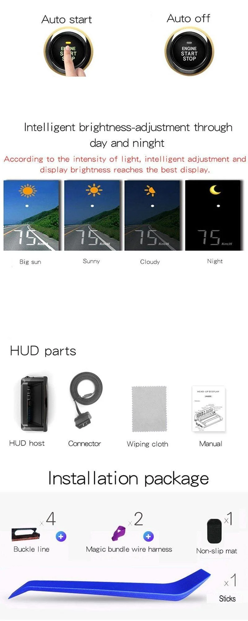 Auto HUD OBD2 II EU OBD Head Up Display Überdrehzahlwarnsystem Projektor Windschutzscheibe Auto Elektronische Spannungsalarm