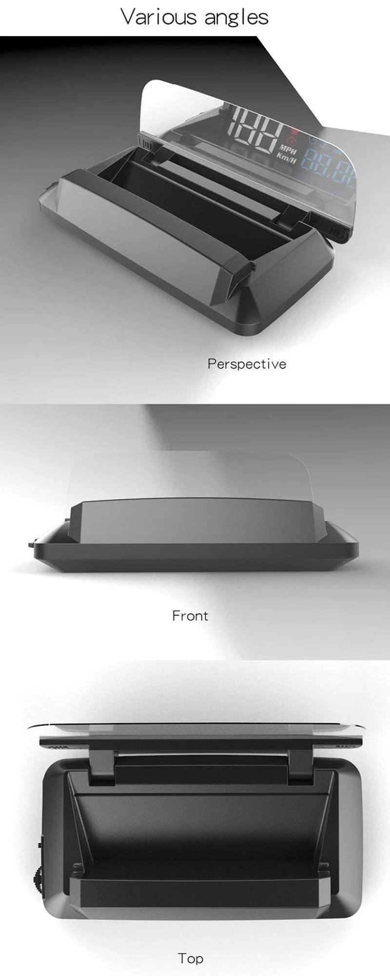 Auto HUD OBD2 II EU OBD Head Up Display Überdrehzahlwarnsystem Projektor Windschutzscheibe Auto Elektronische Spannungsalarm