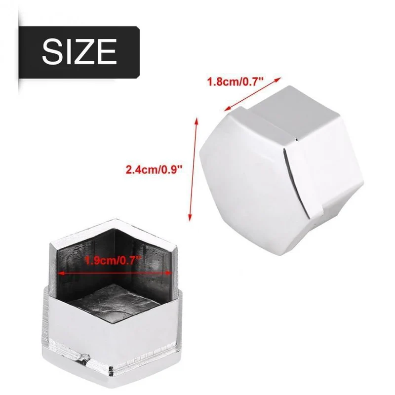 20pcs 19mm Radmutter Bolt Cap Cover mit Removal Tool Fit Die meisten Autos Muttern Bolzen Universal Auto Ersatzteile Chrome Bolt Cap