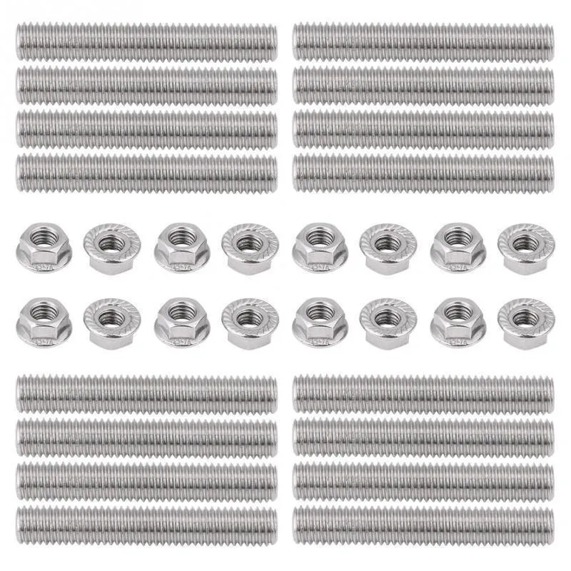 Edelstahl-Auspuffkrümmer-Bolzenmuttern-Set für 2 Krümmer Ford 4.6 5.4L V8 Auto-Ersatzteile