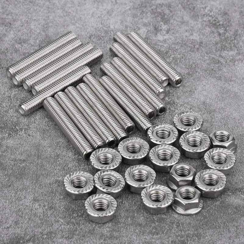Edelstahl-Auspuffkrümmer-Bolzenmuttern-Set für 2 Krümmer Ford 4.6 5.4L V8 Auto-Ersatzteile
