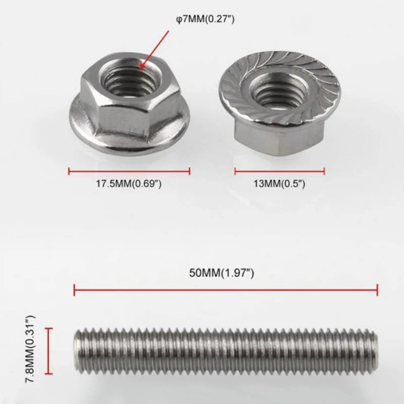 Edelstahl-Auspuffkrümmer-Bolzenmuttern-Set für 2 Krümmer Ford 4.6 5.4L V8 Auto-Ersatzteile