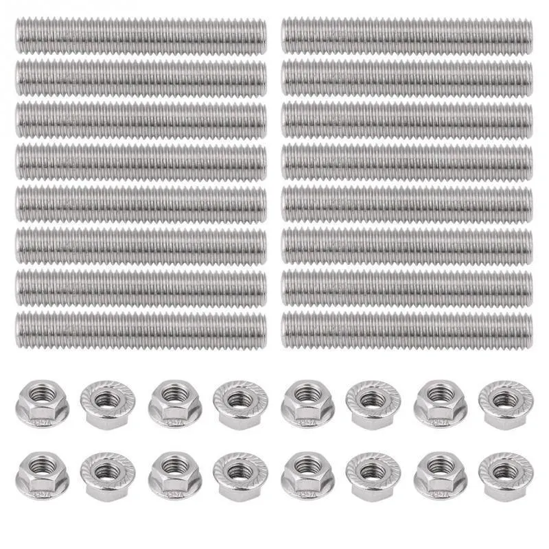 Edelstahl-Auspuffkrümmer-Bolzenmuttern-Set für 2 Krümmer Ford 4.6 5.4L V8 Auto-Ersatzteile