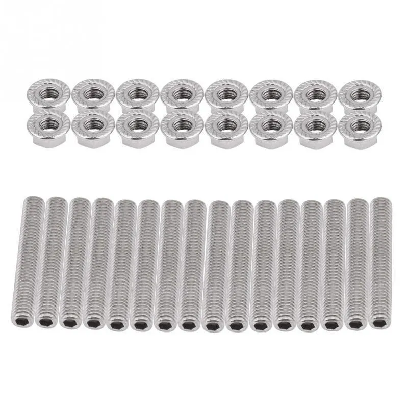 Edelstahl-Auspuffkrümmer-Bolzenmuttern-Set für 2 Krümmer Ford 4.6 5.4L V8 Auto-Ersatzteile