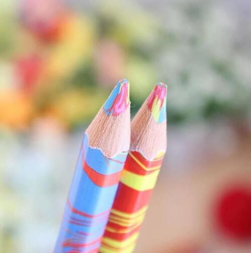 20pcs / lot Mischfarben-Regenbogen-Bleistift-Kunst-Zeichnungs-Bleistifte, die Skizzen-Kindergraffiti schreiben