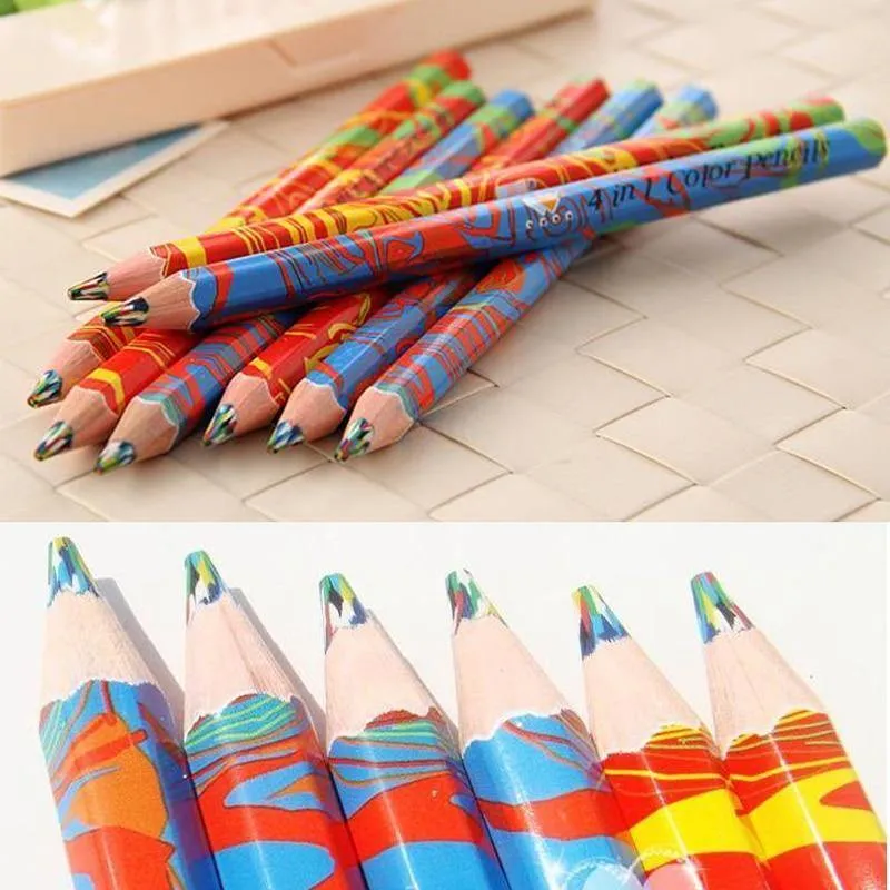 20pcs / lot Mischfarben-Regenbogen-Bleistift-Kunst-Zeichnungs-Bleistifte, die Skizzen-Kindergraffiti schreiben