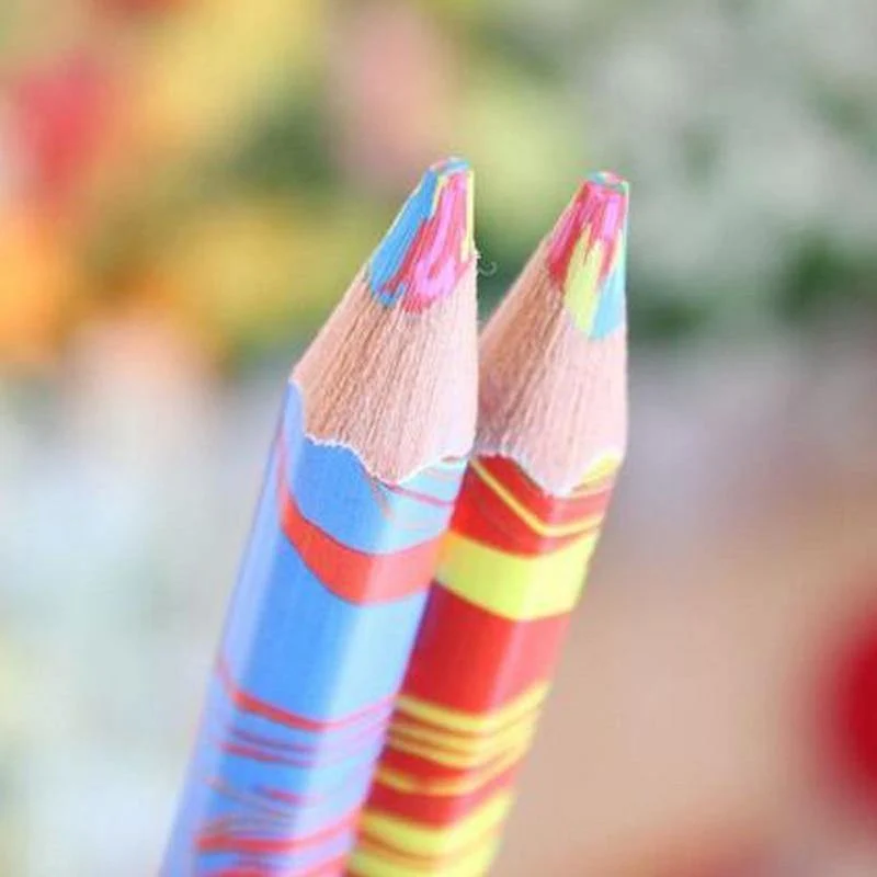 20pcs / lot Mischfarben-Regenbogen-Bleistift-Kunst-Zeichnungs-Bleistifte, die Skizzen-Kindergraffiti schreiben