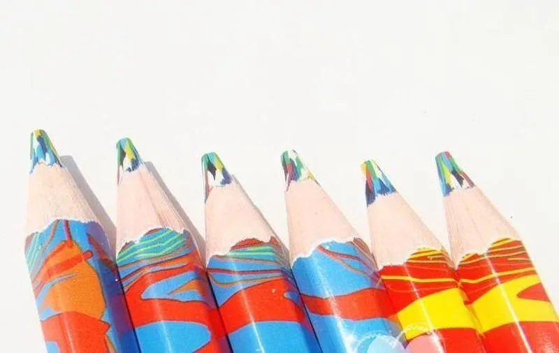 20pcs / lot Mischfarben-Regenbogen-Bleistift-Kunst-Zeichnungs-Bleistifte, die Skizzen-Kindergraffiti schreiben