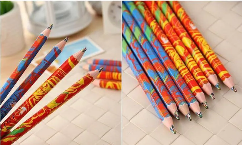 20pcs / lot Mischfarben-Regenbogen-Bleistift-Kunst-Zeichnungs-Bleistifte, die Skizzen-Kindergraffiti schreiben