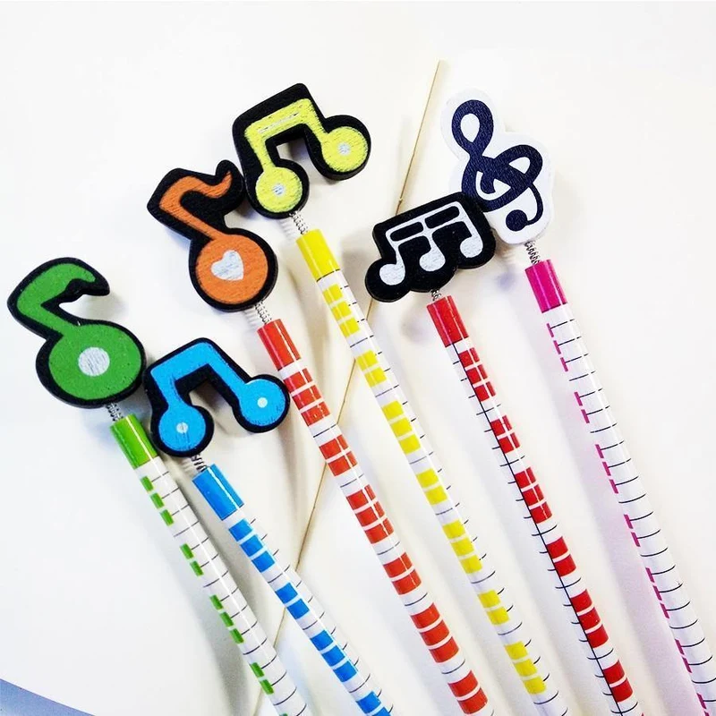 60 Teile / los Musik Standard Bleistifte Frohes Weihnachtsgeschenk Für studenten Kinder Büro Schreibwaren Schule Schreibfeder Liefert