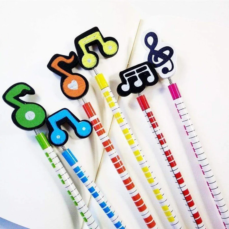 60 Teile / los Musik Standard Bleistifte Frohes Weihnachtsgeschenk Für studenten Kinder Büro Schreibwaren Schule Schreibfeder Liefert