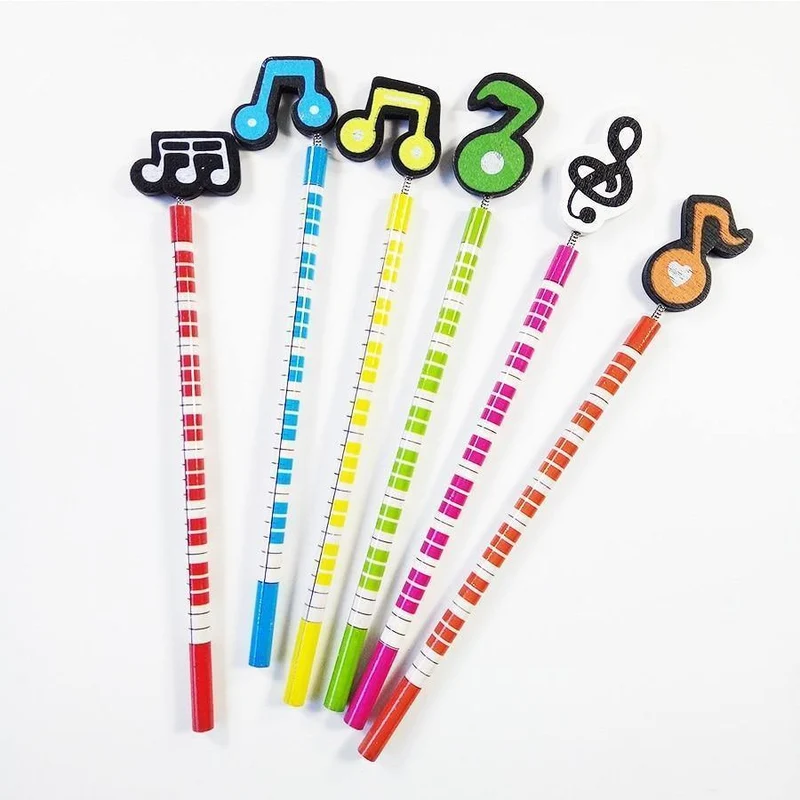 60 Teile / los Musik Standard Bleistifte Frohes Weihnachtsgeschenk Für studenten Kinder Büro Schreibwaren Schule Schreibfeder Liefert