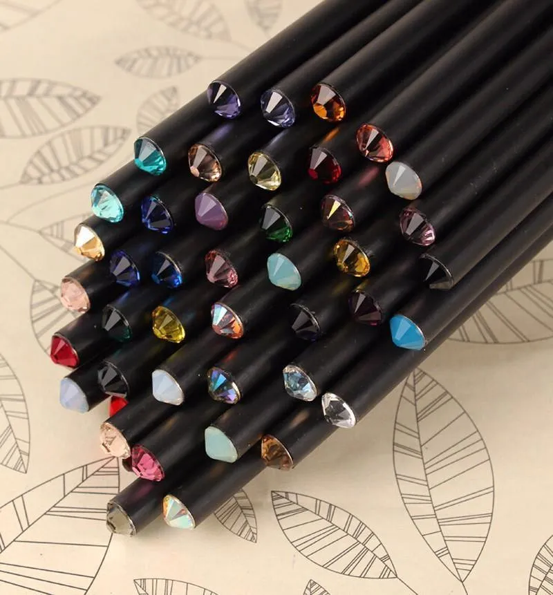 20pcs / lot Schwarz Holz Bleistift HB Diamant Standard Bleistift Für Zeichnung Malerbedarf Büromaterial