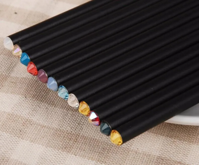 20pcs / lot Schwarz Holz Bleistift HB Diamant Standard Bleistift Für Zeichnung Malerbedarf Büromaterial