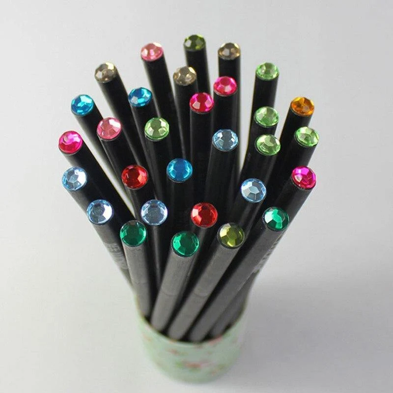 20pcs / lot Schwarz Holz Bleistift HB Diamant Standard Bleistift Für Zeichnung Malerbedarf Büromaterial