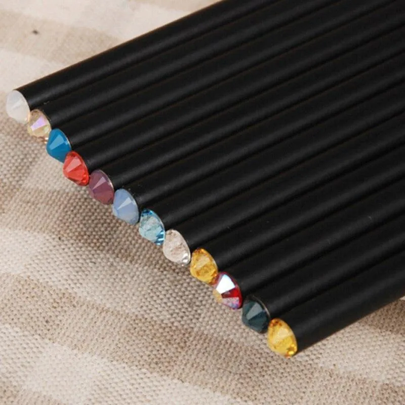 20pcs / lot Schwarz Holz Bleistift HB Diamant Standard Bleistift Für Zeichnung Malerbedarf Büromaterial
