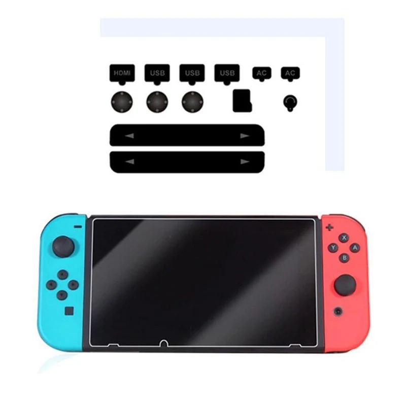 Staubdichtes Kit + Displayschutzfolie aus gehärtetem Glas für die NS-Konsole
