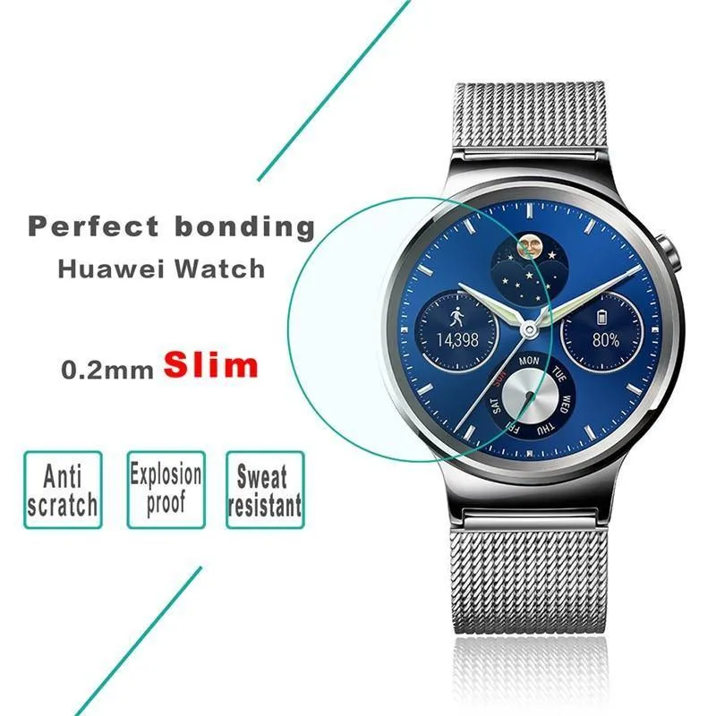 Premium Displayschutzfolie aus gehärtetem Glas für Huawei Watch (transparent)