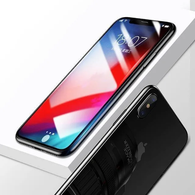 Baseus Frontglas + Rückseite gehärtetes Glas für iPhone Xs Xs Max XR 2018 Schutzglas Displayschutz für iPhone Xs Xs Max