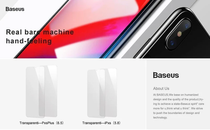 Baseus Frontglas + Rückseite gehärtetes Glas für iPhone Xs Xs Max XR 2018 Schutzglas Displayschutz für iPhone Xs Xs Max