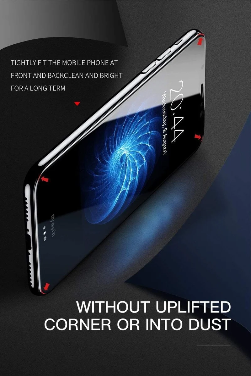 Baseus Frontglas + Rückseite gehärtetes Glas für iPhone Xs Xs Max XR 2018 Schutzglas Displayschutz für iPhone Xs Xs Max
