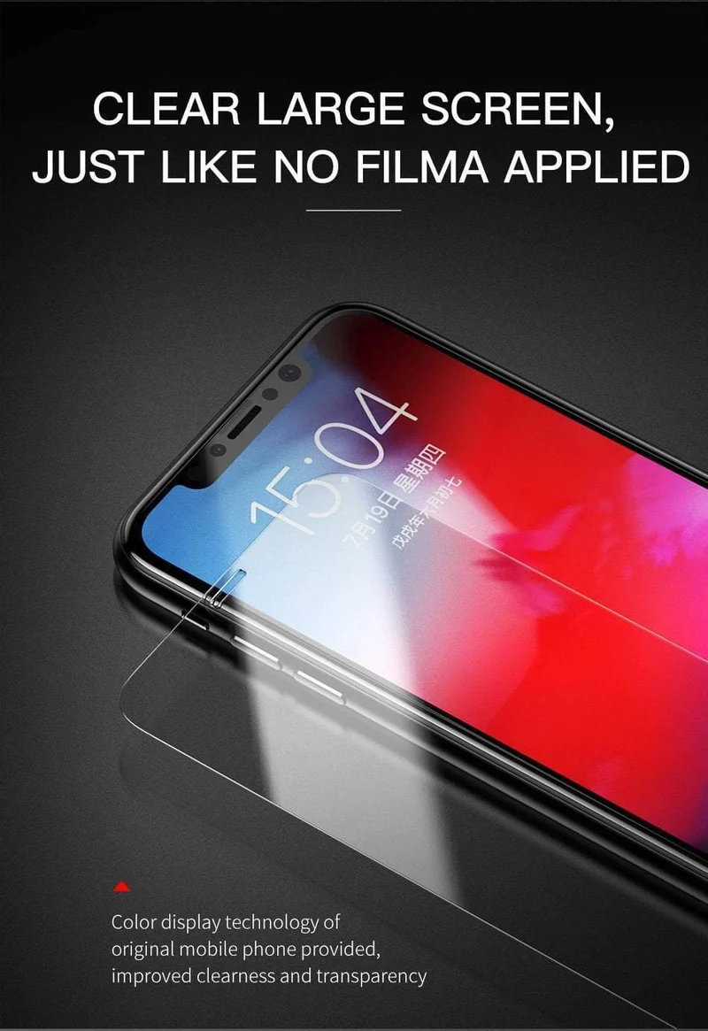 Baseus Frontglas + Rückseite gehärtetes Glas für iPhone Xs Xs Max XR 2018 Schutzglas Displayschutz für iPhone Xs Xs Max