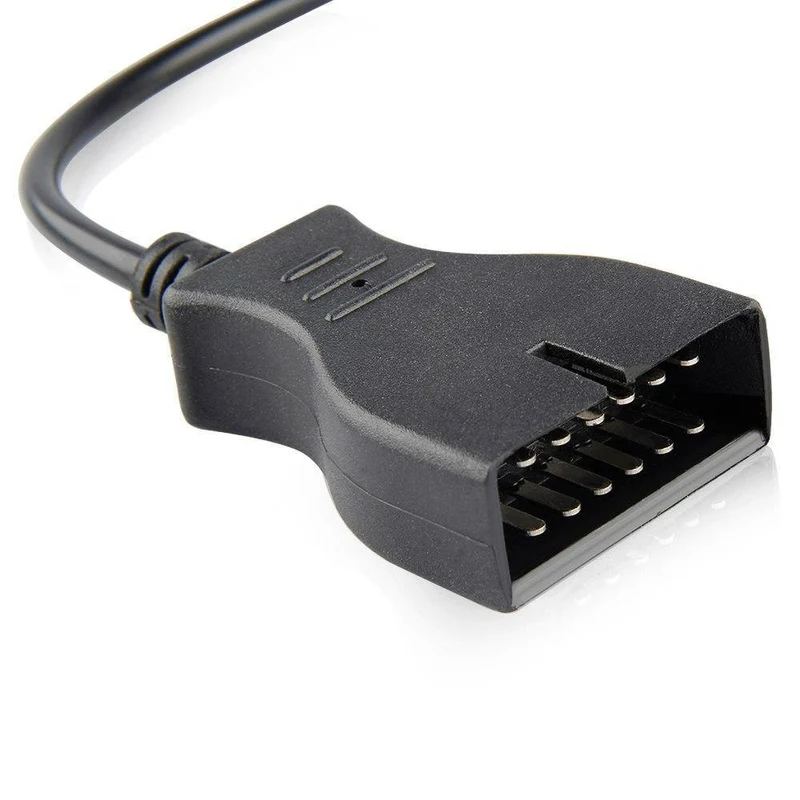 10pcs / lots für GM Daewoo 12 Pin OBD2 OBDII Stecker auf 16 Pin Buchse Kfz-Diagnosewerkzeug Adapter OBD2 Adapter Verlängerungskabel