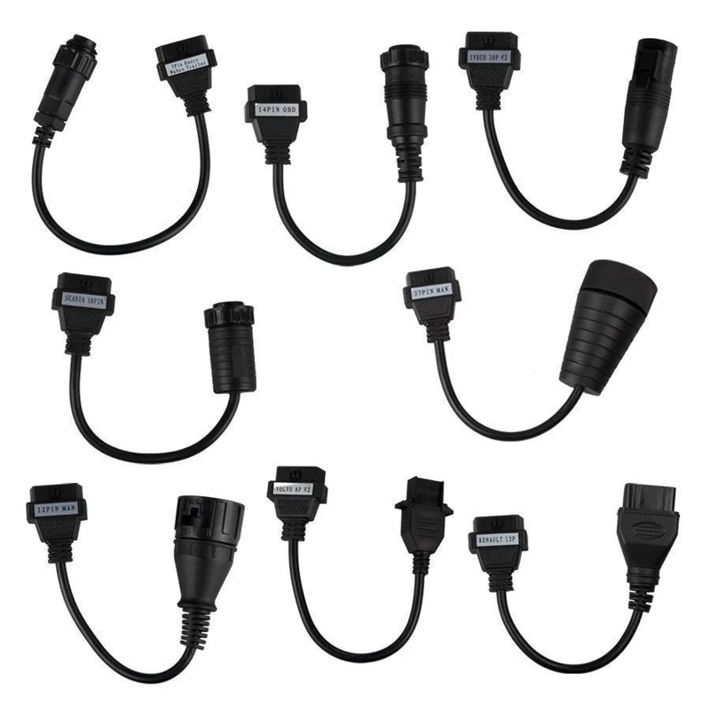 Diagnosewerkzeuge schließen Kabel an Adapter für OBD2 OBDII Scannerwerkzeuge Volle 8-LKW-Kabel für Autocom CDP für Delphi DS150E