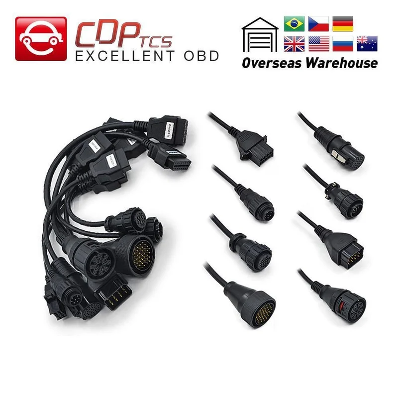 CDP TCS LKW Kabel Komplettsatz 8pcs obdII OBD2 Kabel LKW Kabel für Multidiag Pro DVD Scanner OBD 2 Diagnosewerkzeug