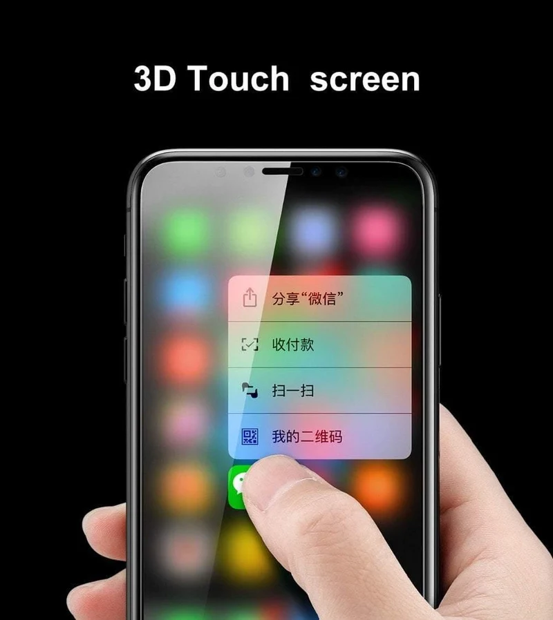 Baseus 0.15 mm transparentes gehärtetes Glas für iPhone X 10 Displayschutz 9H gehärtetes Schutzglas Frontfolie für iPhone 10