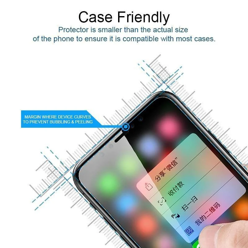 Baseus 0.15 mm transparentes gehärtetes Glas für iPhone X 10 Displayschutz 9H gehärtetes Schutzglas Frontfolie für iPhone 10