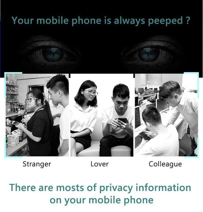 Baseus Privacy Displayschutz für iPhone 8 7 Plus Anti-Spionage-Hartglas 3D 9H Schutzglas Soft Edge Anti-Peeping-Film