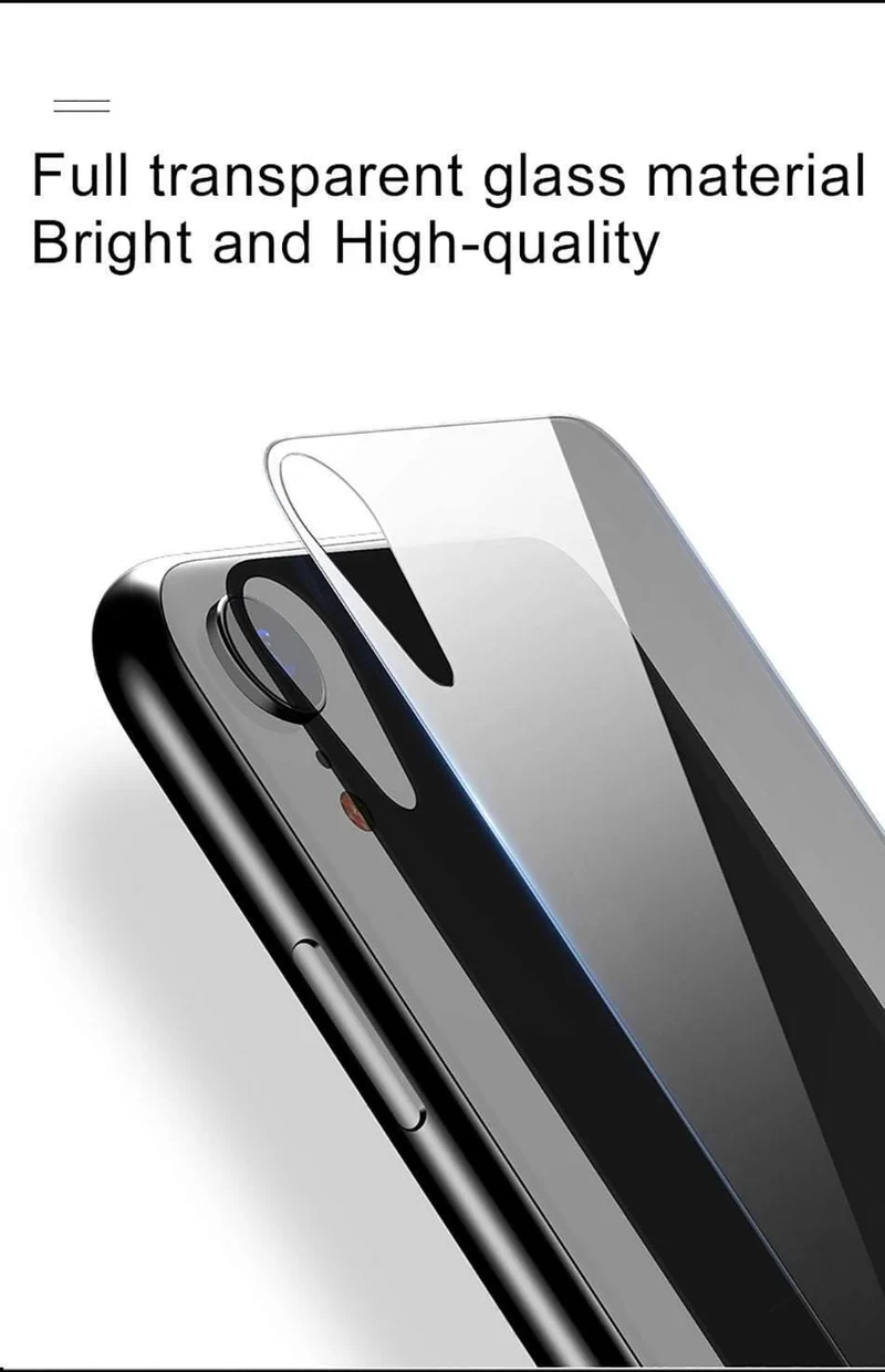 Baseus 0.3 mm transparenter Displayschutz aus gehärtetem Glas für das iPhone XR, Schutzfolie aus gehärtetem Glas für das Glas der hinteren Abdeckung des iPhoneXr