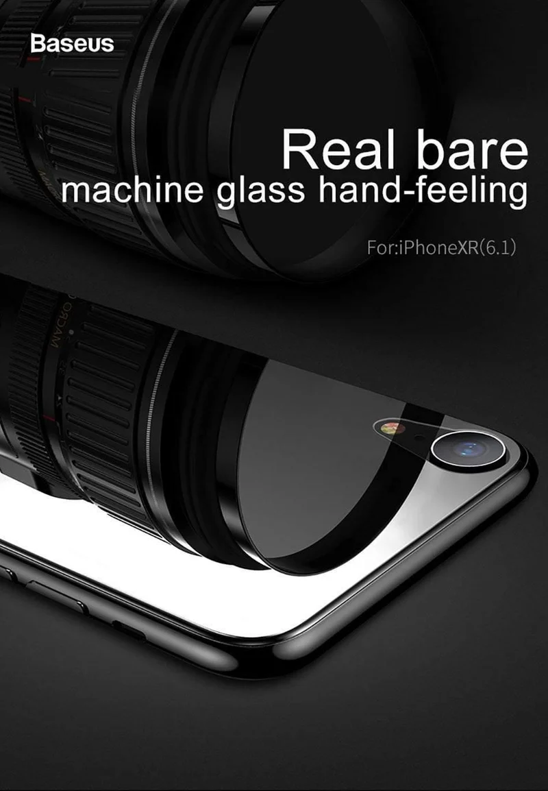 Baseus 0.3 mm transparenter Displayschutz aus gehärtetem Glas für das iPhone XR, Schutzfolie aus gehärtetem Glas für das Glas der hinteren Abdeckung des iPhoneXr