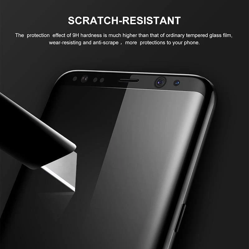 Baseus 3D 0.3mm Displayschutzfolie für Samsung S8 Plus 9H gehärtetes Glas 3D gebogenes Schutzglas für Samsung S8 Schutzfolie