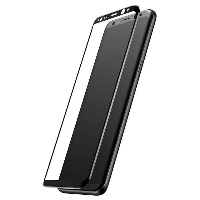 Baseus 3D 0.3mm Displayschutzfolie für Samsung S8 Plus 9H gehärtetes Glas 3D gebogenes Schutzglas für Samsung S8 Schutzfolie