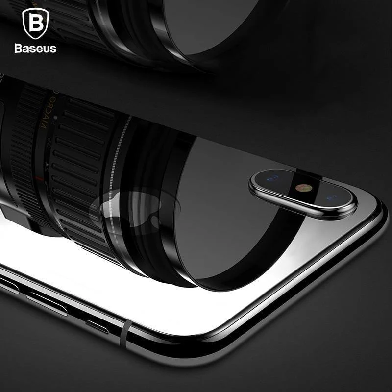 Baseus 0.3 mm Displayschutzfolie für die Rückseite des iPhone X, 9H gehärtetes Glas für die Rückseite des iPhone X, ultradünne Schutzglasfolie, Rückseite