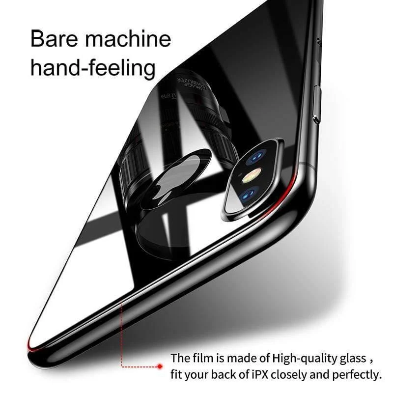 Baseus 0.3 mm Displayschutzfolie für die Rückseite des iPhone X, 9H gehärtetes Glas für die Rückseite des iPhone X, ultradünne Schutzglasfolie, Rückseite
