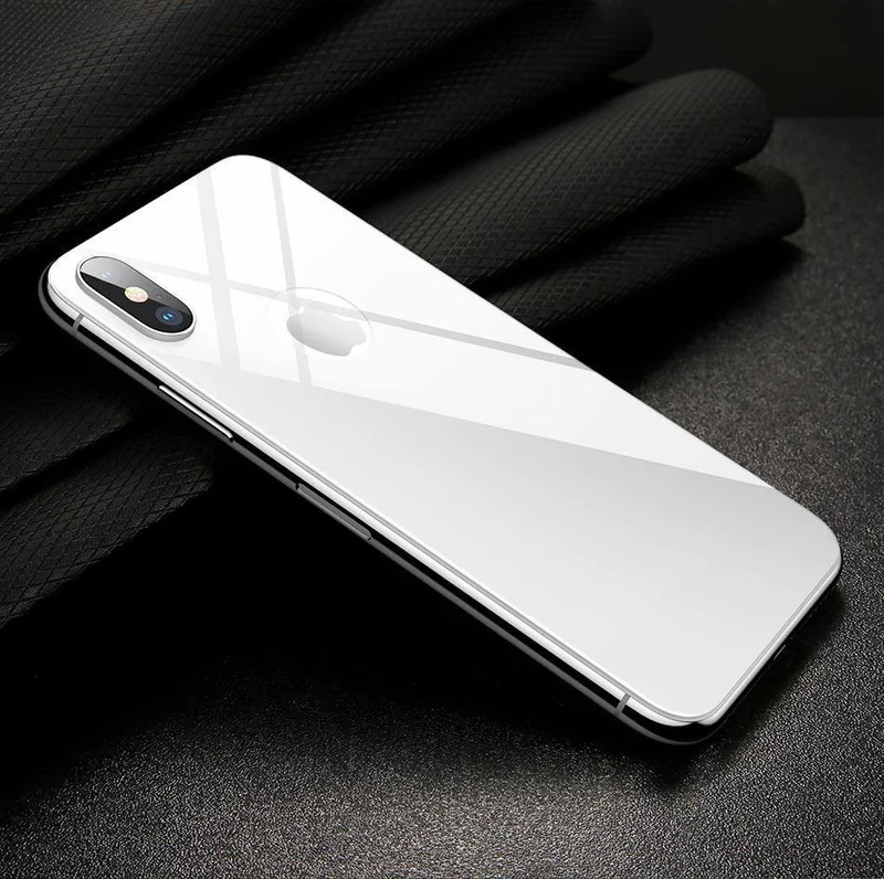 Baseus 0.3 mm Displayschutzfolie für die Rückseite des iPhone X, 9H gehärtetes Glas für die Rückseite des iPhone X, ultradünne Schutzglasfolie, Rückseite