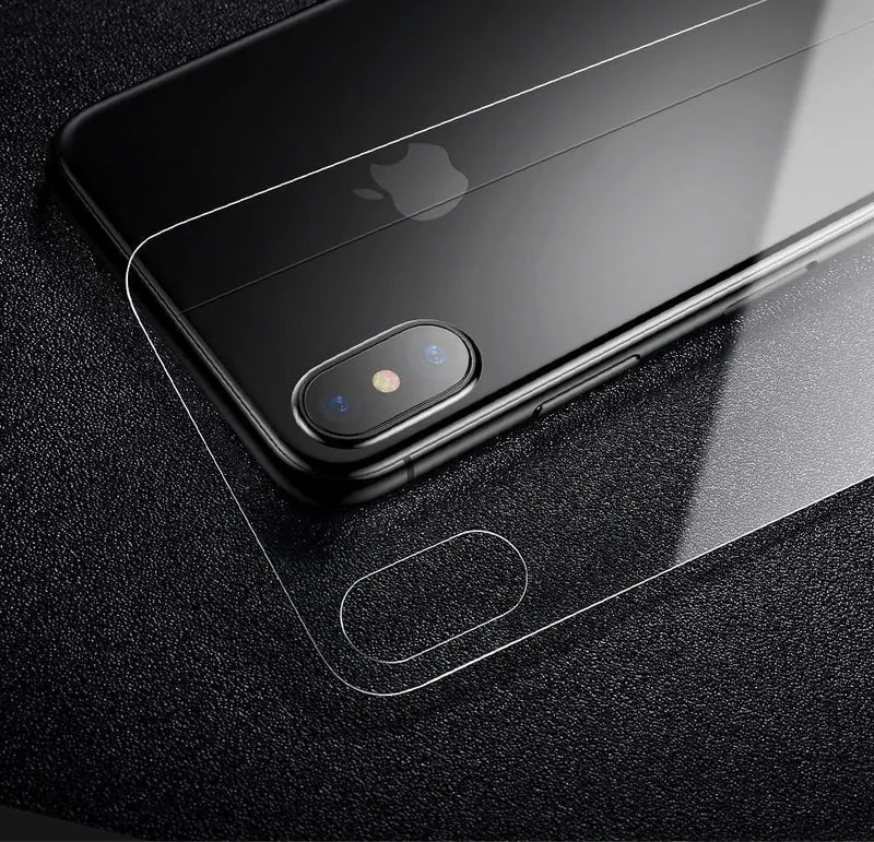 Baseus 0.3 mm Displayschutzfolie für die Rückseite des iPhone X, 9H gehärtetes Glas für die Rückseite des iPhone X, ultradünne Schutzglasfolie, Rückseite