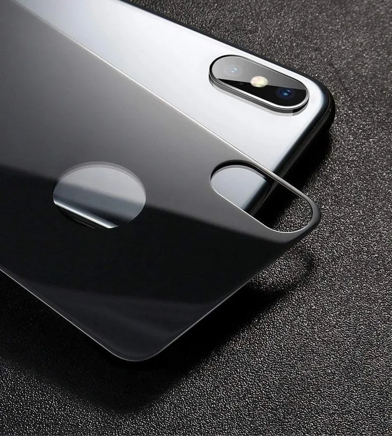 Baseus 0.3 mm Displayschutzfolie für die Rückseite des iPhone X, 9H gehärtetes Glas für die Rückseite des iPhone X, ultradünne Schutzglasfolie, Rückseite